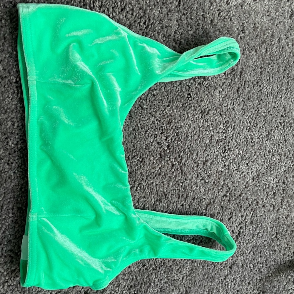 ASOS velvet green bikini SET